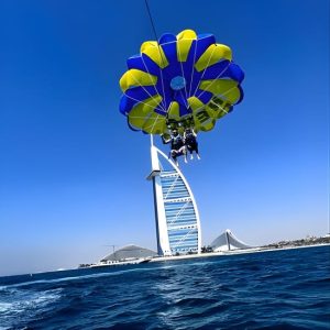 Parasailing in Dubai – Burj Al Arab View at Nemo WaterSports Jet Ski Dubai & Flyboard, Dubai, United Arab Emirates Activities & Events Shop Online at Special Price from Dubai Shopping City