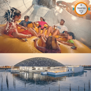 Yas Waterworld Abu Dhabi + Louvre – Combo Combos and more adventures Abu Dhabi Combos and more adventures Shop Online at Special Price from Dubai Shopping City