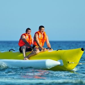 Thrilling Rides: 30-Min Inflatable Banana Or Donut-Shaped Boat Ride WATER SPORTS Shop Online at Special Price from Dubai Shopping City