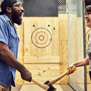 Indoor Axe Throwing At Action Park Dubai – For 1 Or 2, 25 Or 50 Throws Men's Shop Online at Special Price from Dubai Shopping City