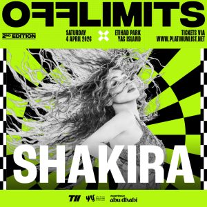 OFFLIMITS Music Festival – Headlining Shakira in Abu Dhabi Festivals Abu Dhabi Festivals Shop Online at Special Price from Dubai Shopping City