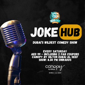 Joke Hub – Madcat Comedy Show Comedy Events Dubai Comedy Events Shop Online at Special Price from Dubai Shopping City