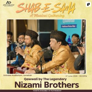 SHAB-E-SAMA – A Musical Gathering in Dubai Concerts Dubai Concerts Shop Online at Special Price from Dubai Shopping City